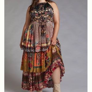 Tiered Halter Maxi Dress, 20W